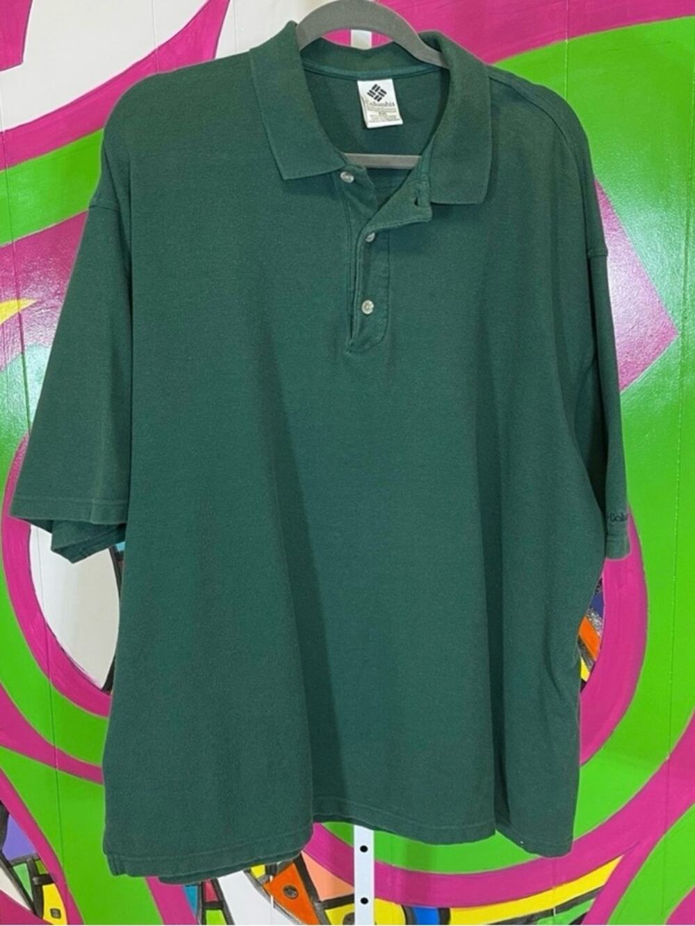 Columbia Vintage Golf Polo. Size XXL. In excellent condition! Deep Green